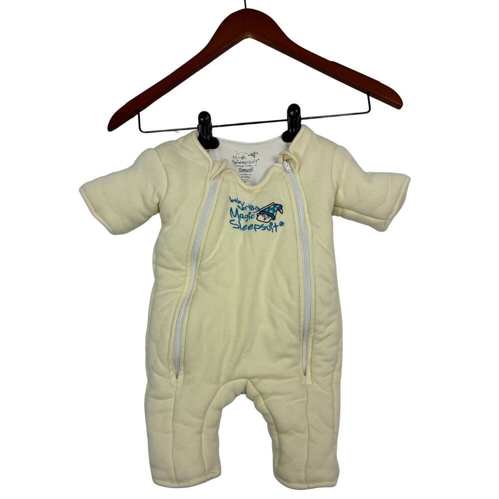 Baby Merlin’s Magic Sleepsuit Small 3-6 Months Cream Yellow Cotton Sleep Suit